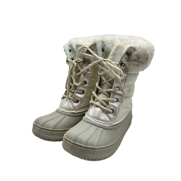 Eva & Zoe gray rain fuzzy boots size 13 - Picture 1 of 8